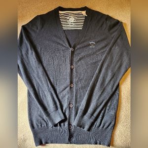 Diesel Tricot & Co Cardigan Sweater Cotton blend Black Men's Small